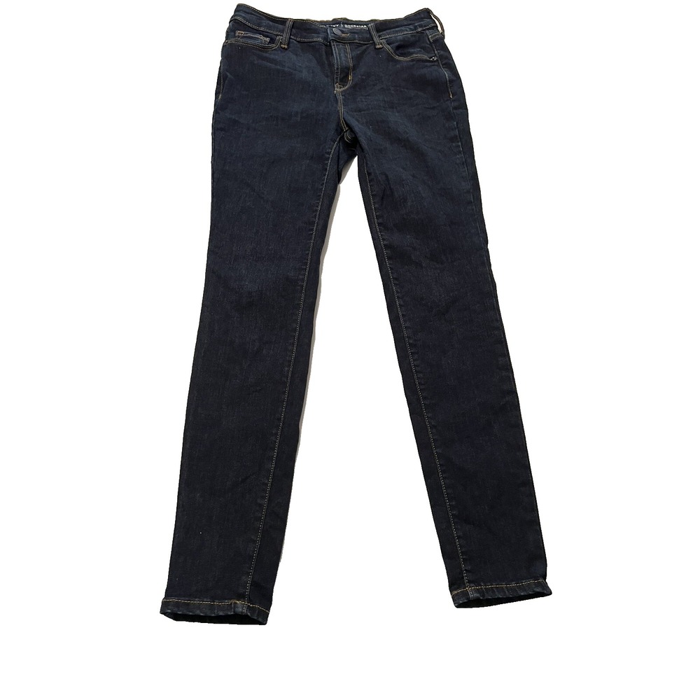 Old Navy Womens Jeans 6P 6 Petite Med Rise Indigo Denim Rockstar Built In Sculpt